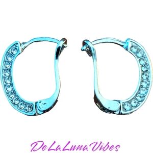 Elegant Earrings - New- Silver with CZ's
